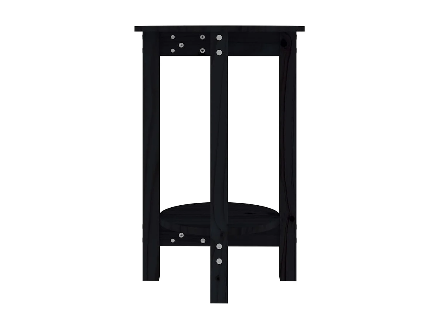 Table basse Noir Ø 40x60 cm Bois massif de pin OFR84973 BonneVie Meuble