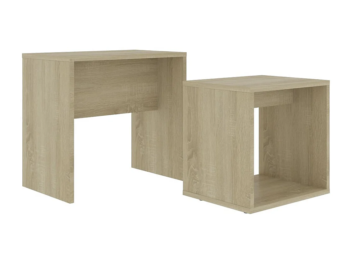 Ensemble de tables basses Chêne sonoma 48x30x45 cm Aggloméré OFR62567 BonneVie Meuble