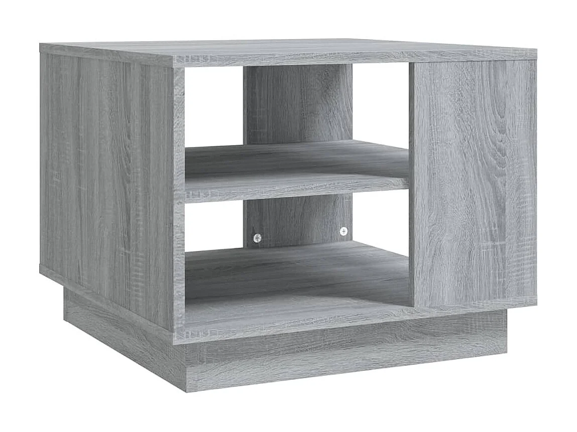 Table basse Sonoma gris 55x55x43 cm Aggloméré OFR57826 BonneVie Meuble