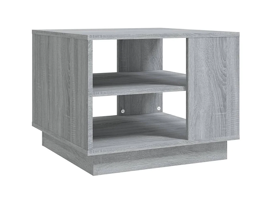 Table basse Sonoma gris 55x55x43 cm Aggloméré OFR57826 BonneVie Meuble