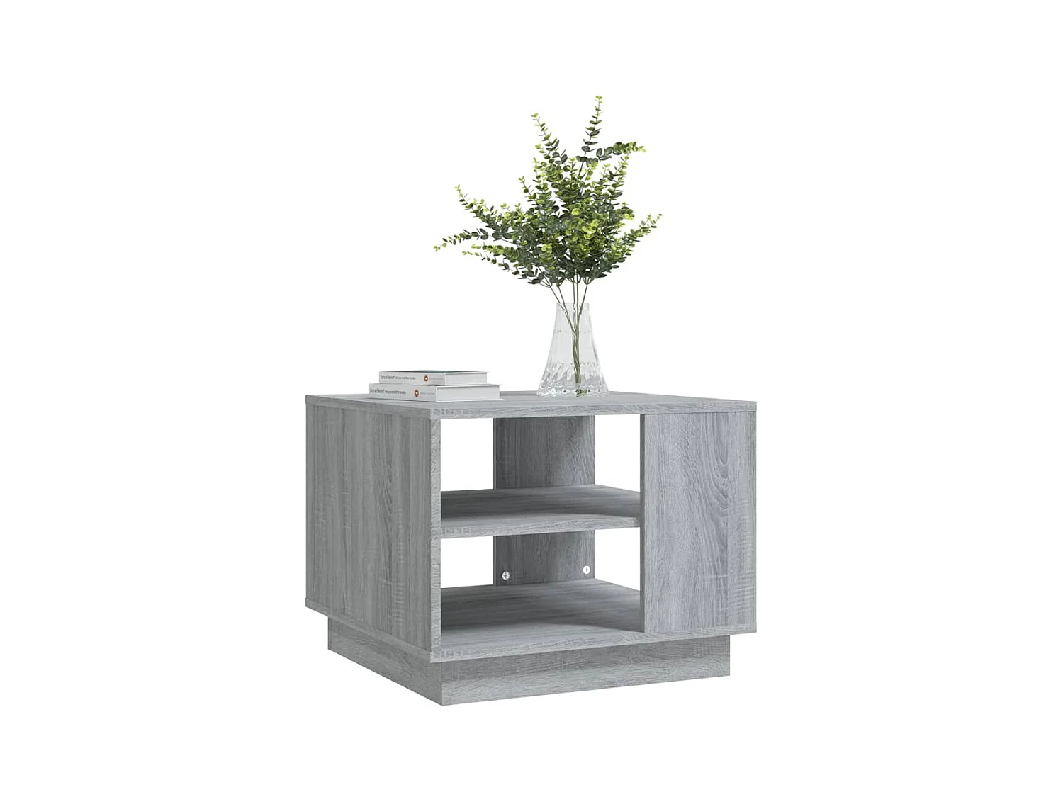 Table basse Sonoma gris 55x55x43 cm Aggloméré OFR57826 BonneVie Meuble