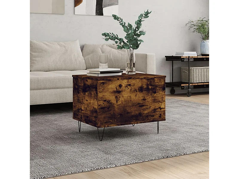 Mesa de centro madera contrachapada roble ahumado 60x44,5x45 cm ES951239