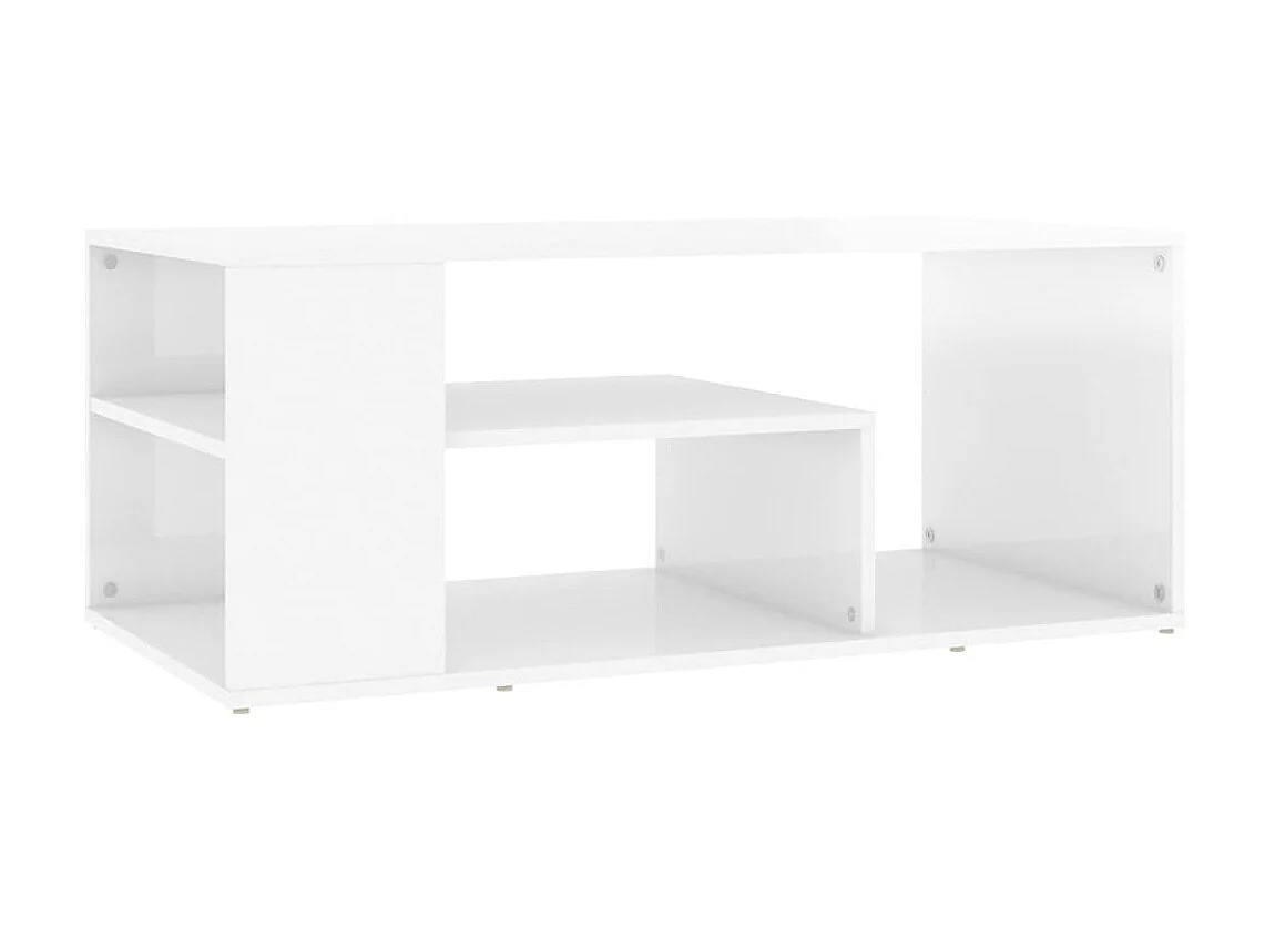 Mesa de centro madera contrachapada blanco brillo 100x50x40 cm ES23268