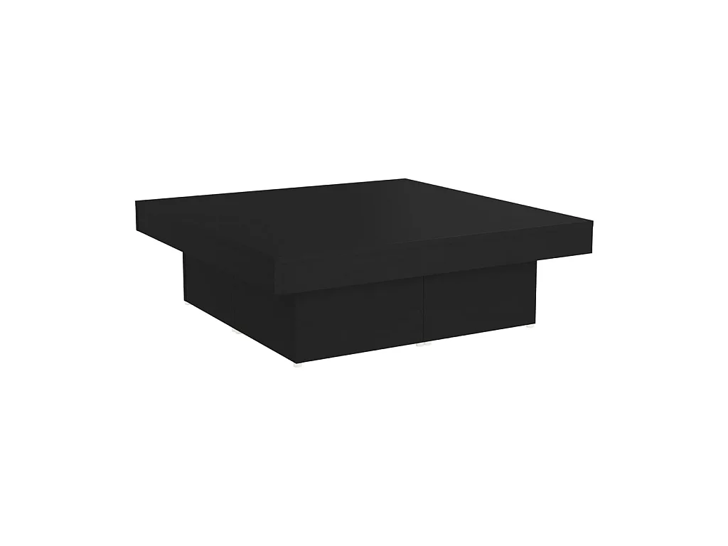 Mesa de centro 90x90x28 cm derivados de madeira preto PT119571