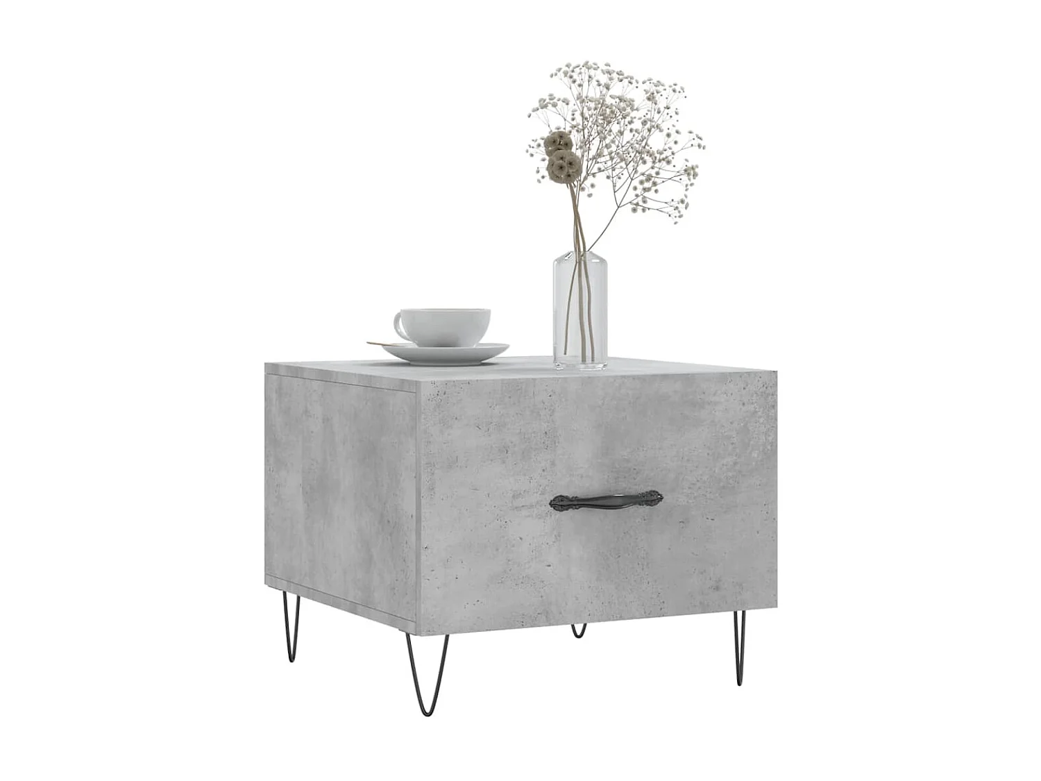 Mesa de centro madera de ingeniería gris hormigón 50x50x40 cm ES97169