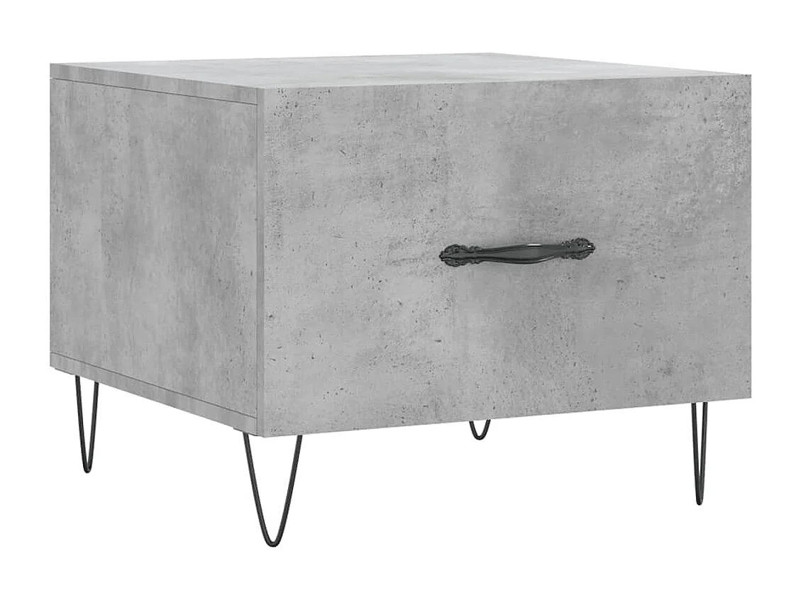 Table basse gris béton 50x50x40 cm bois d'ingénierie OFR48175 BonneVie Meuble