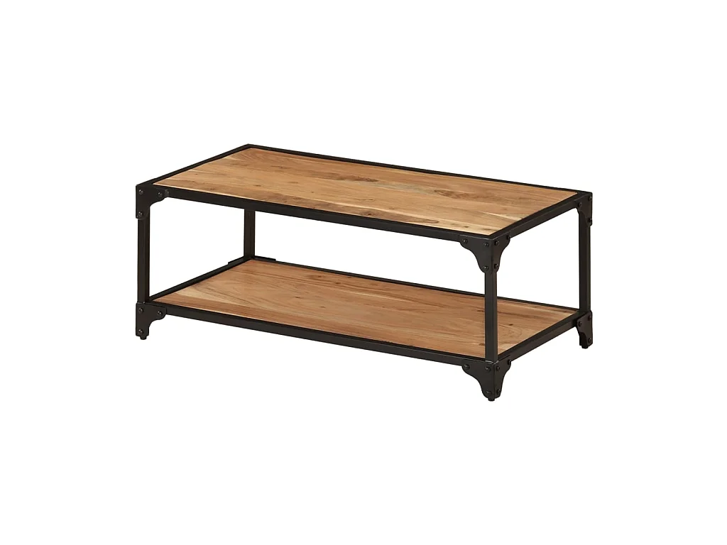 Table basse 90x45x35 cm Bois d'acacia solide OFR79800 BonneVie Meuble