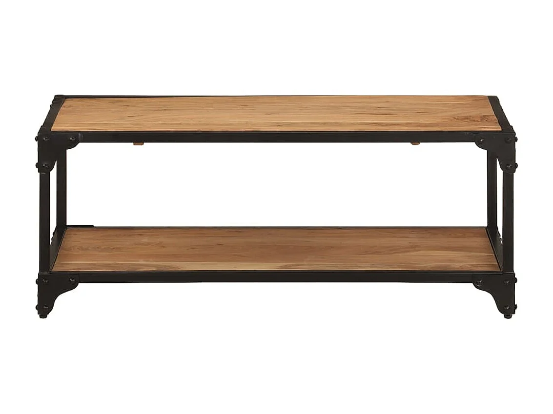 Table basse 90x45x35 cm Bois d'acacia solide OFR79800 BonneVie Meuble