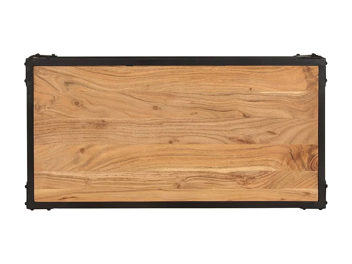 Table basse 90x45x35 cm Bois d'acacia solide OFR79800 BonneVie Meuble