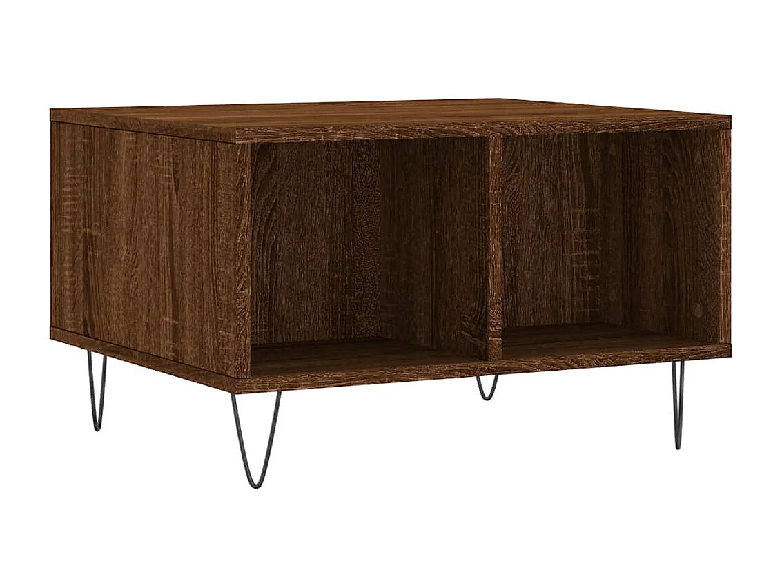 Salontafel 60x50x36,5 cm bewerkt hout bruin eikenkleur NL28147
