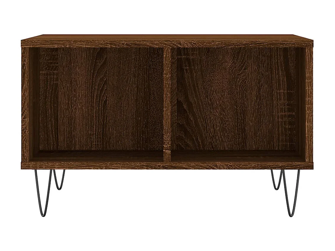 Table basse Chêne marron 60x50x36,5 cm Bois d'ingénierie OFR29071 BonneVie Meuble