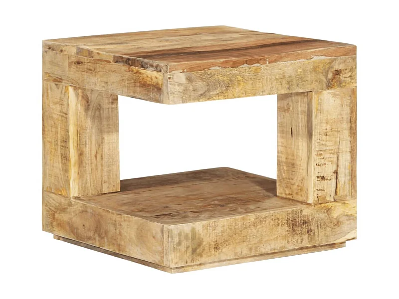 Table basse 45x45x40 cm Bois de manguier massif OFR43497 BonneVie Meuble