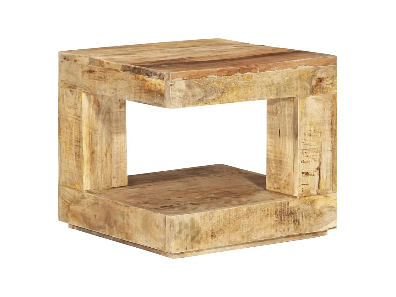Table basse 45x45x40 cm Bois de manguier massif OFR43497 BonneVie Meuble