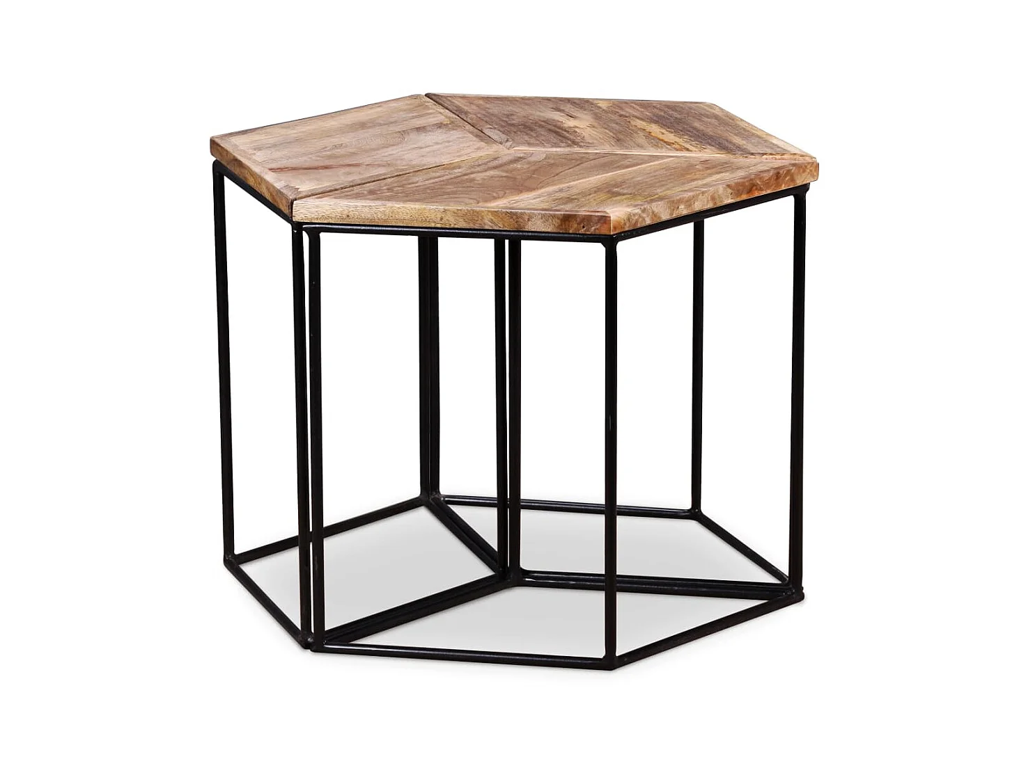 Table basse Bois de manguier massif 56x48x40 cm OFR37314 BonneVie Meuble