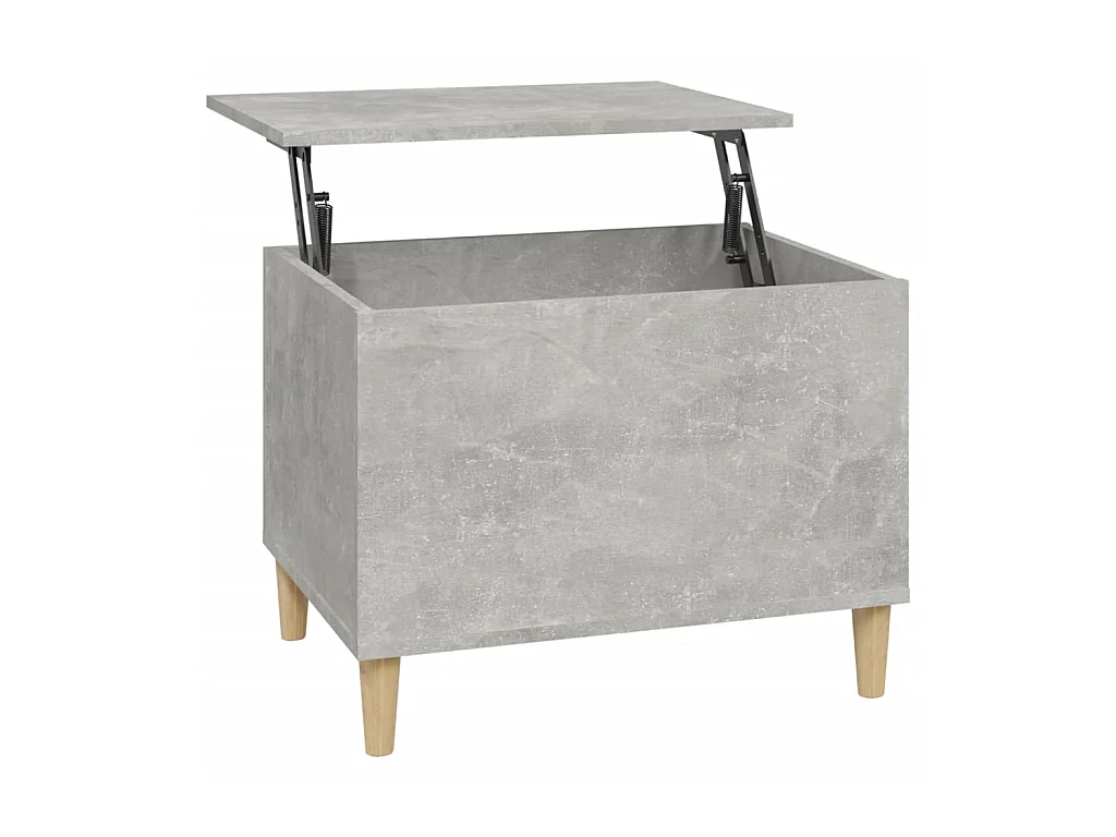 Table basse relevable Gris béton 60x44,5x45 cm Bois d'ingénierie OFR42086 BonneVie Meuble
