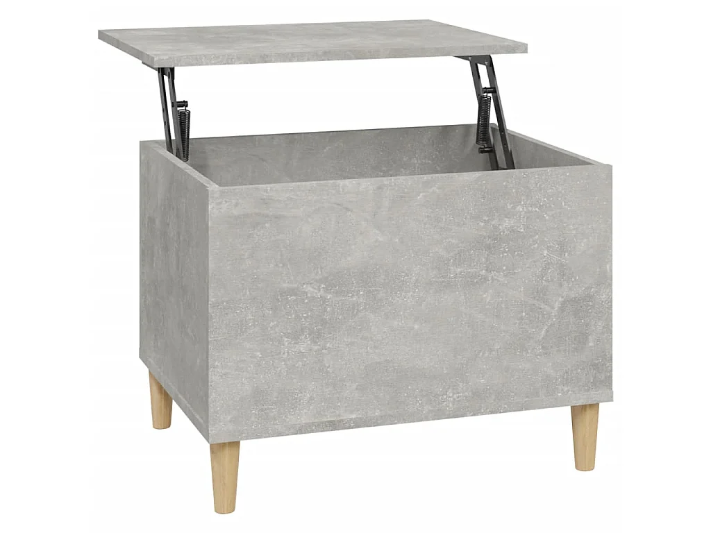 Table basse relevable Gris béton 60x44,5x45 cm Bois d'ingénierie OFR42086 BonneVie Meuble