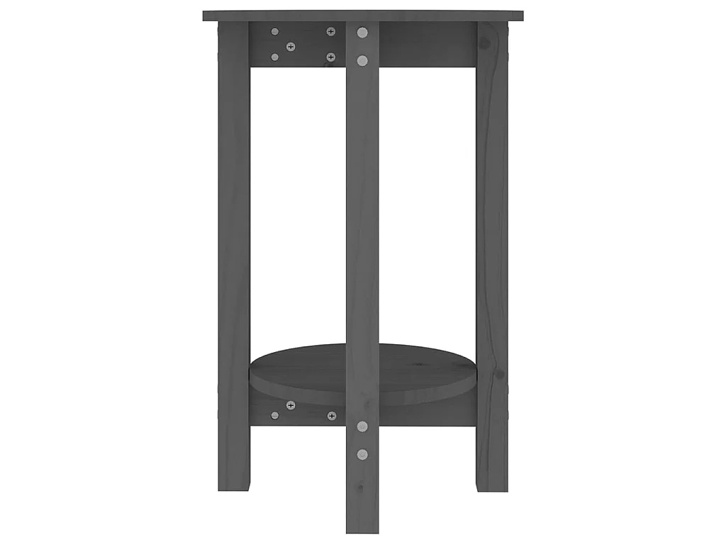 Mesa de centro Ø 40x60 cm madeira de pinho maciça cinzento PT758607