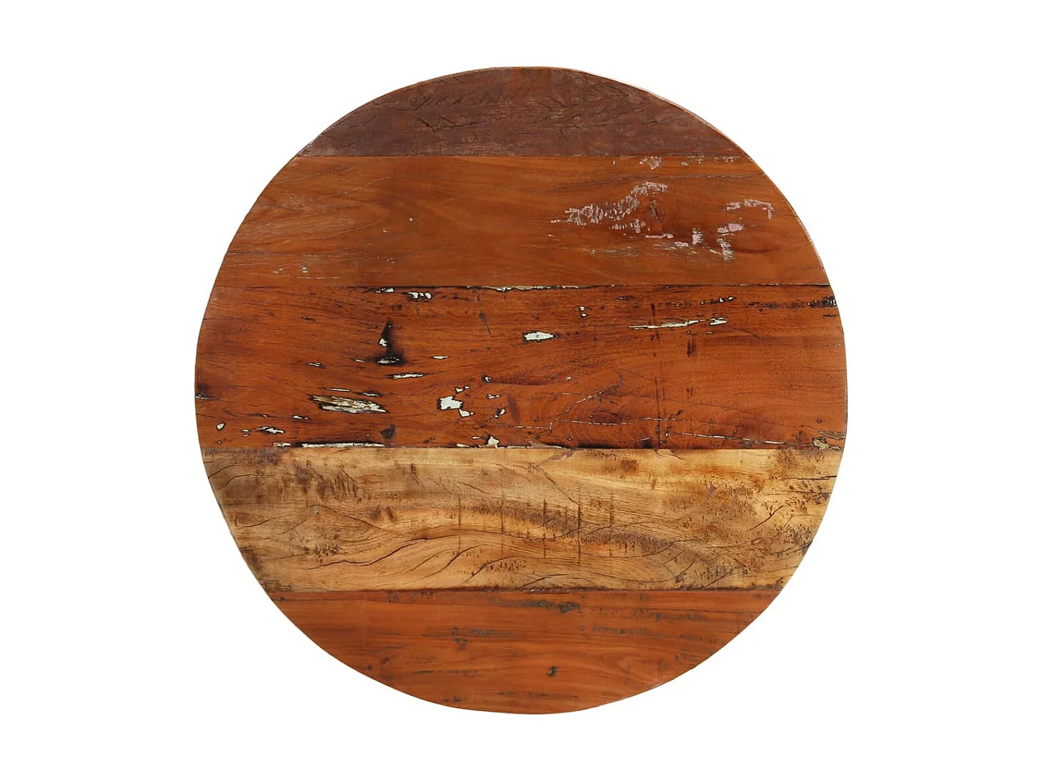 Table basse Ø68 cm Bois de récupération solide OFR94310 BonneVie Meuble