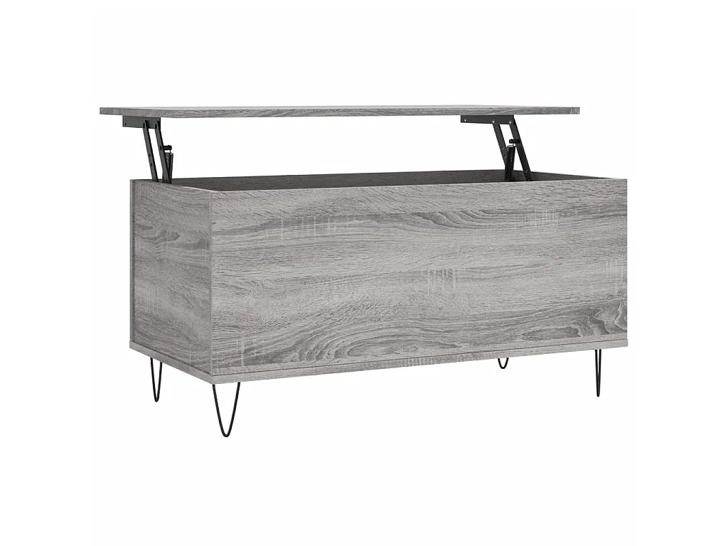 Mesa de centro madera contrachapada gris Sonoma 90x44,5x45 cm ES993544