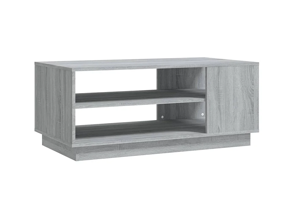 Table basse Sonoma gris 102x55x43 cm Aggloméré OFR91787 BonneVie Meuble