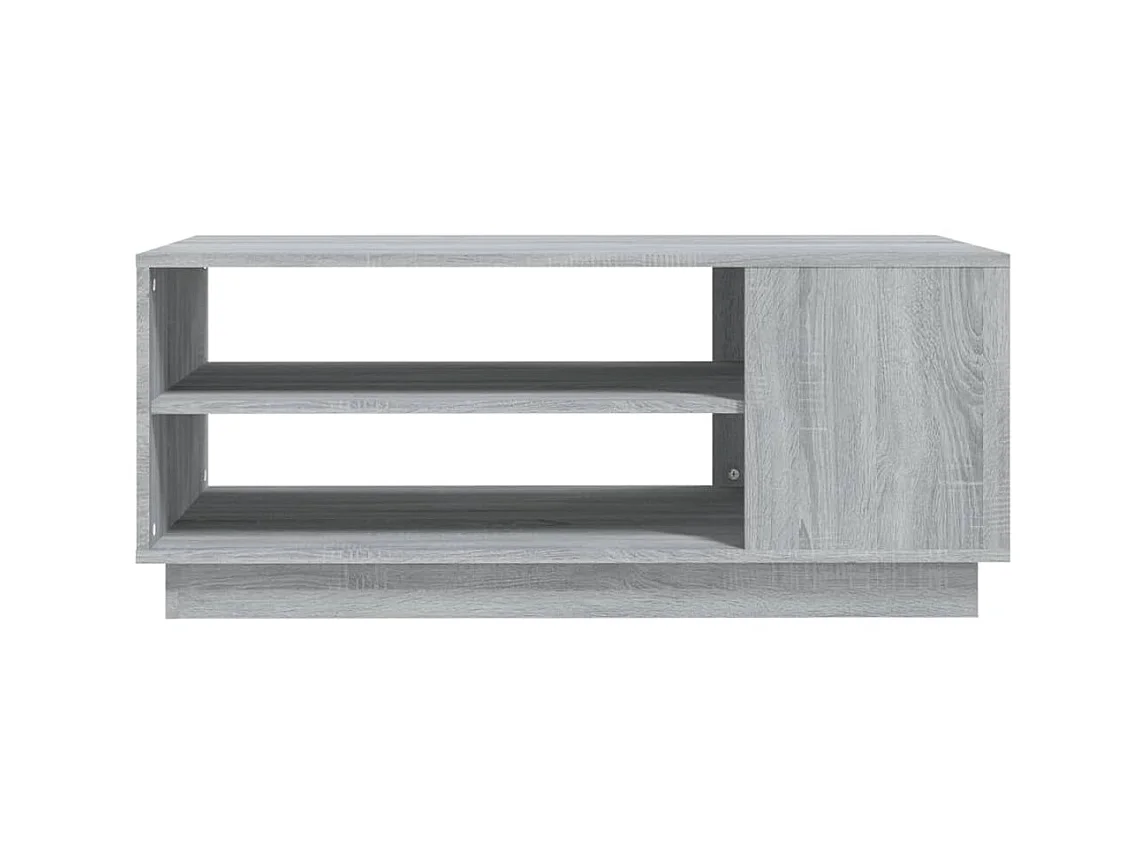 Table basse Sonoma gris 102x55x43 cm Aggloméré OFR91787 BonneVie Meuble
