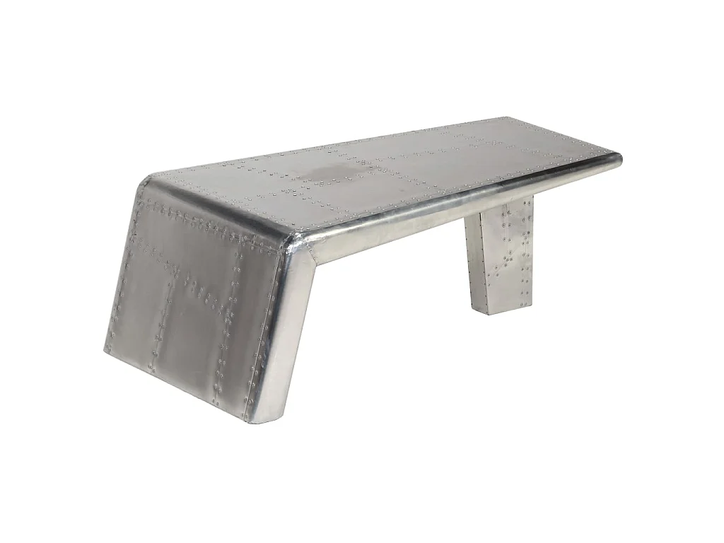 Table basse Aviator Style d'avion vintage Aluminium OFR93321 BonneVie Meuble