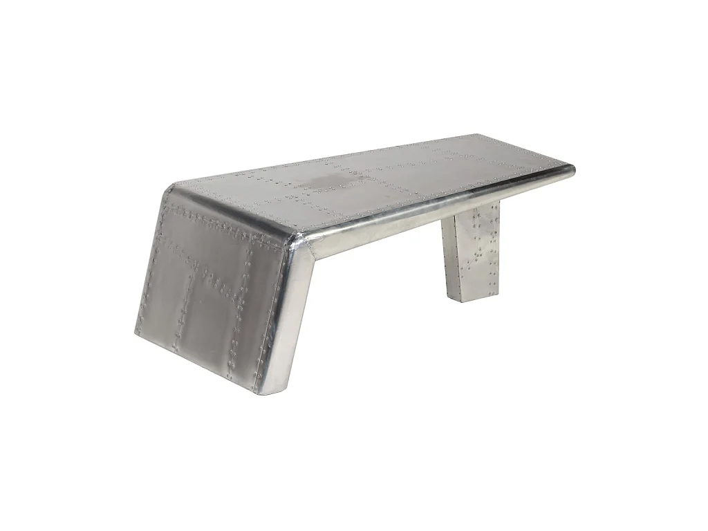 Mesa de centro estilo aviador vintage de aluminio ES66163