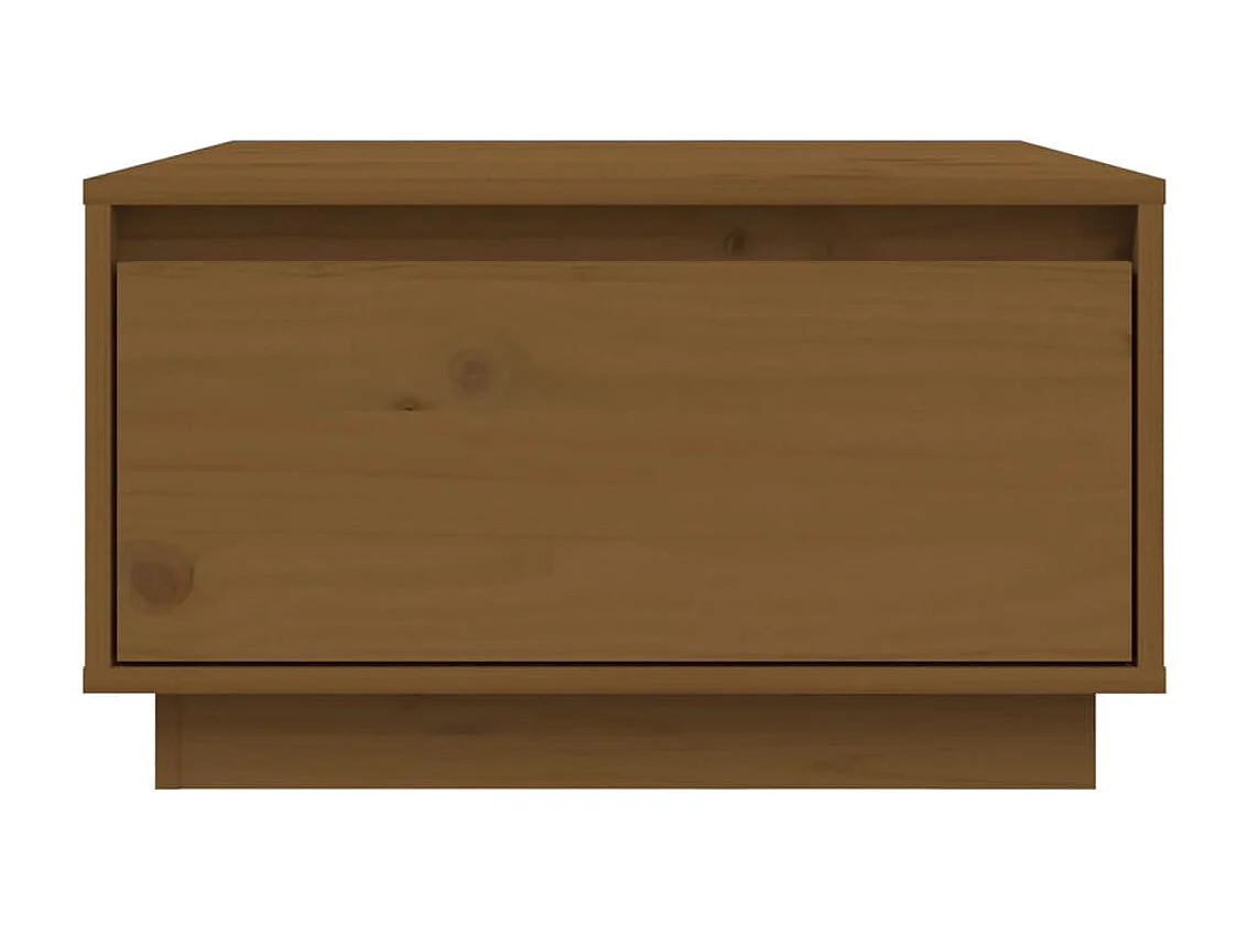 Salontafel 55x56x32 cm massief grenenhout honingbruin NL72959