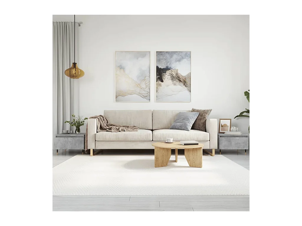 Tables basses 2 pcs gris béton 50x46x35 cm bois d'ingénierie OFR97301 BonneVie Meuble