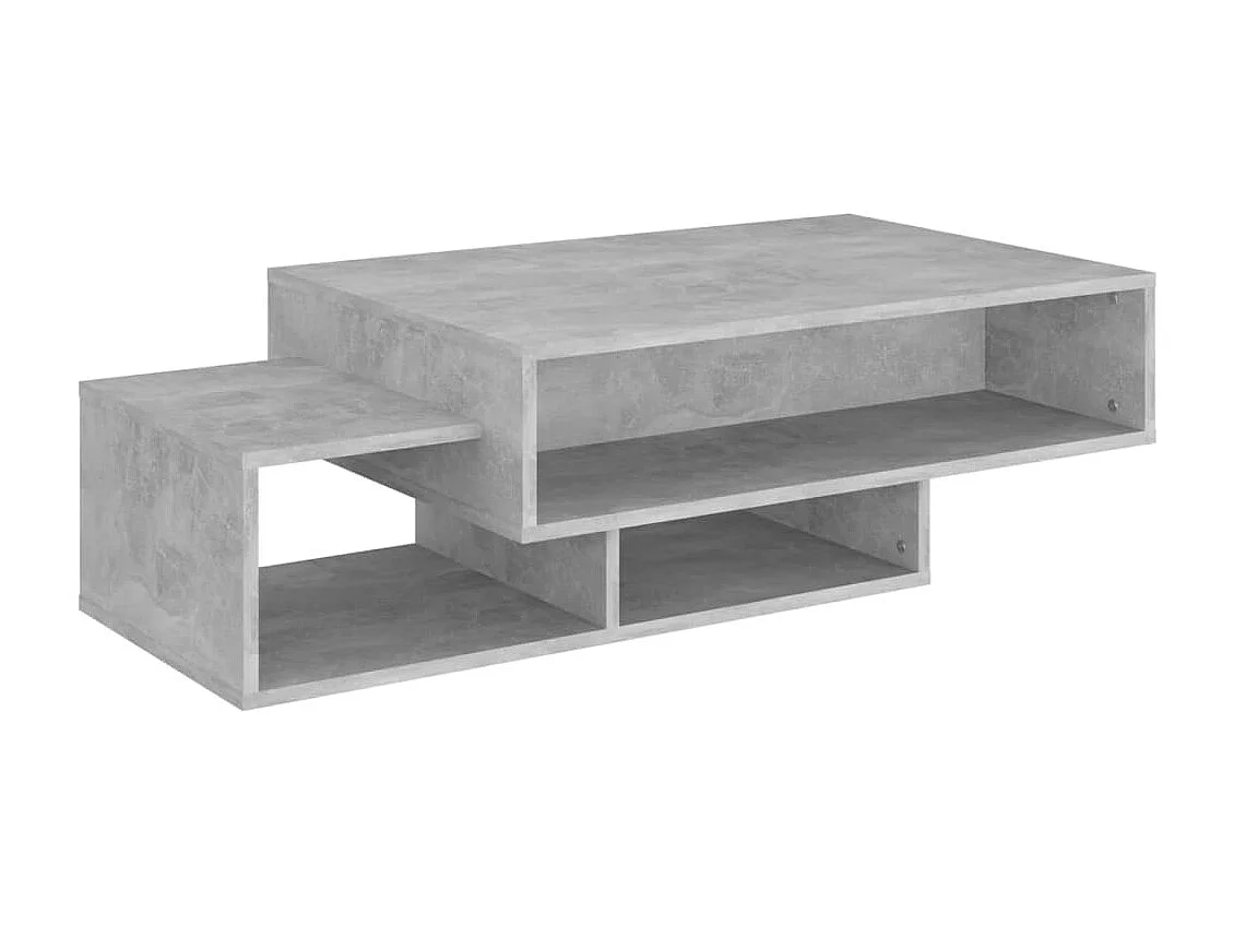 Table basse Gris béton 105x55x32 cm Aggloméré OFR68714 BonneVie Meuble