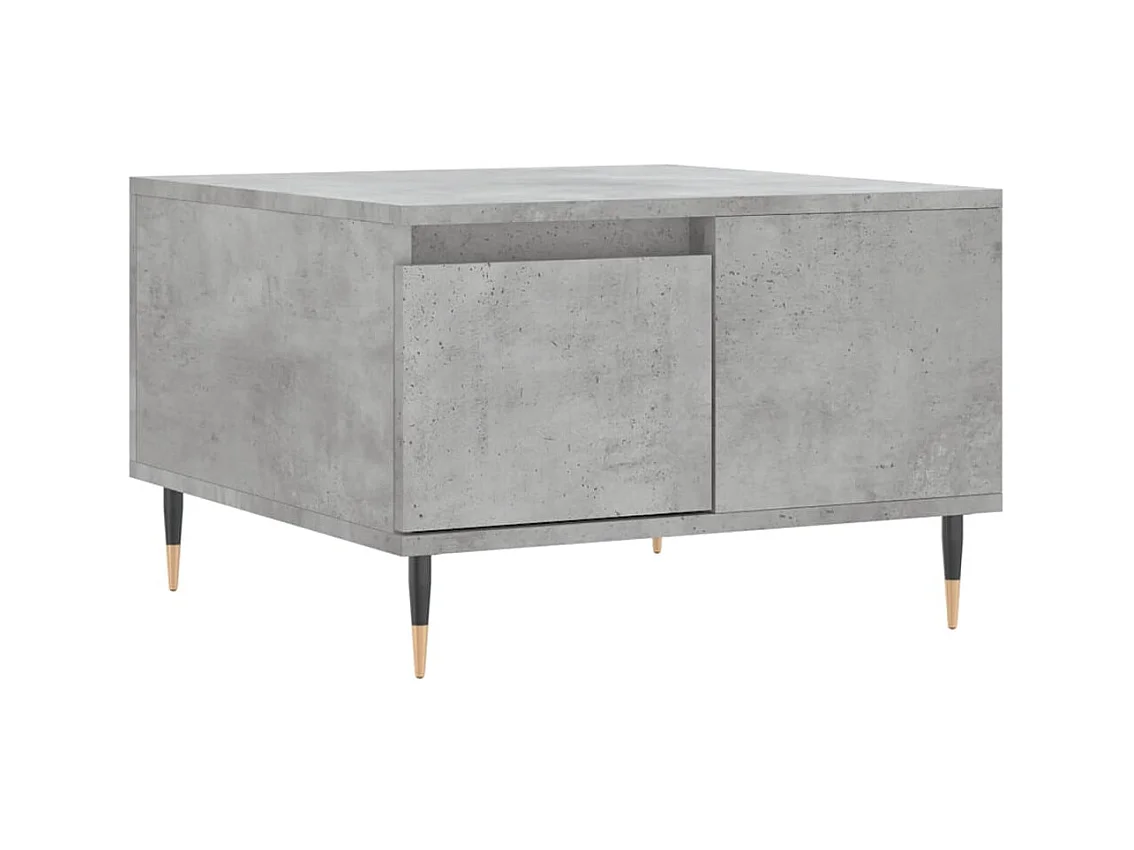 Mesa de centro 55x55x36,5 cm derivados madeira cinzento cimento PT628650