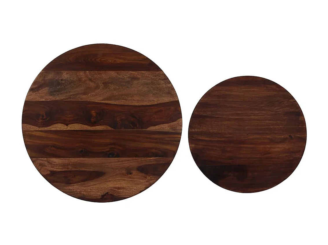 Ensemble de table basse 2 pcs Bois de Sesham massif 60 x 35 cm OFR14966 BonneVie Meuble