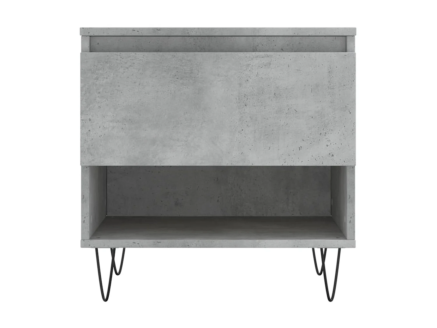 Table basse gris béton 50x46x50 cm bois d'ingénierie OFR30777 BonneVie Meuble