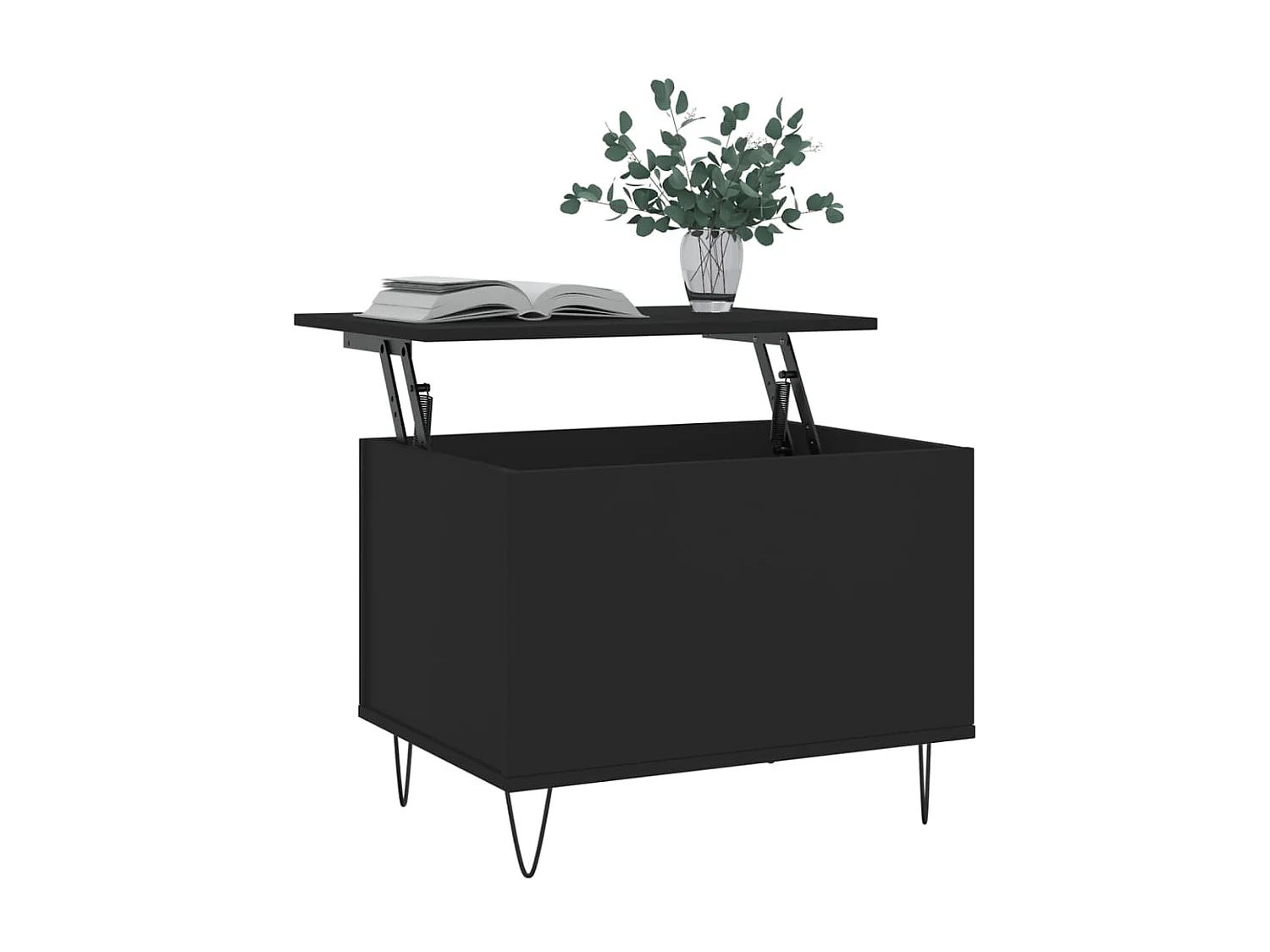 Salontafel 60x44,5x45 cm bewerkt hout zwart NL87995