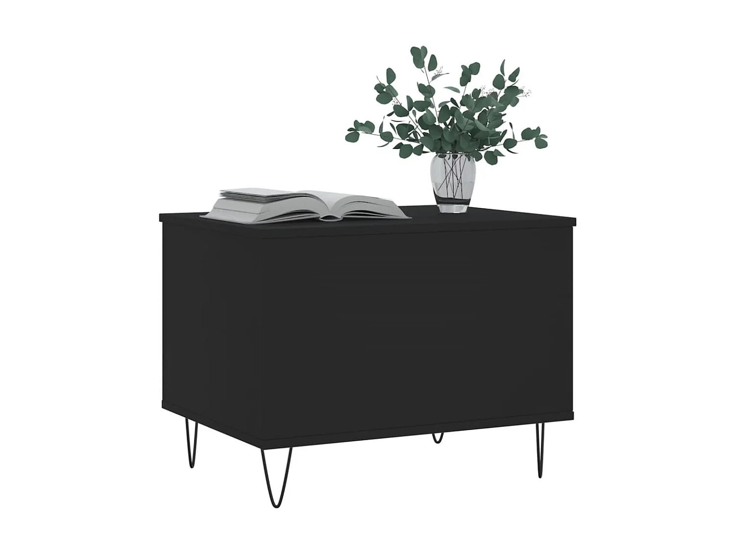 Salontafel 60x44,5x45 cm bewerkt hout zwart NL87995