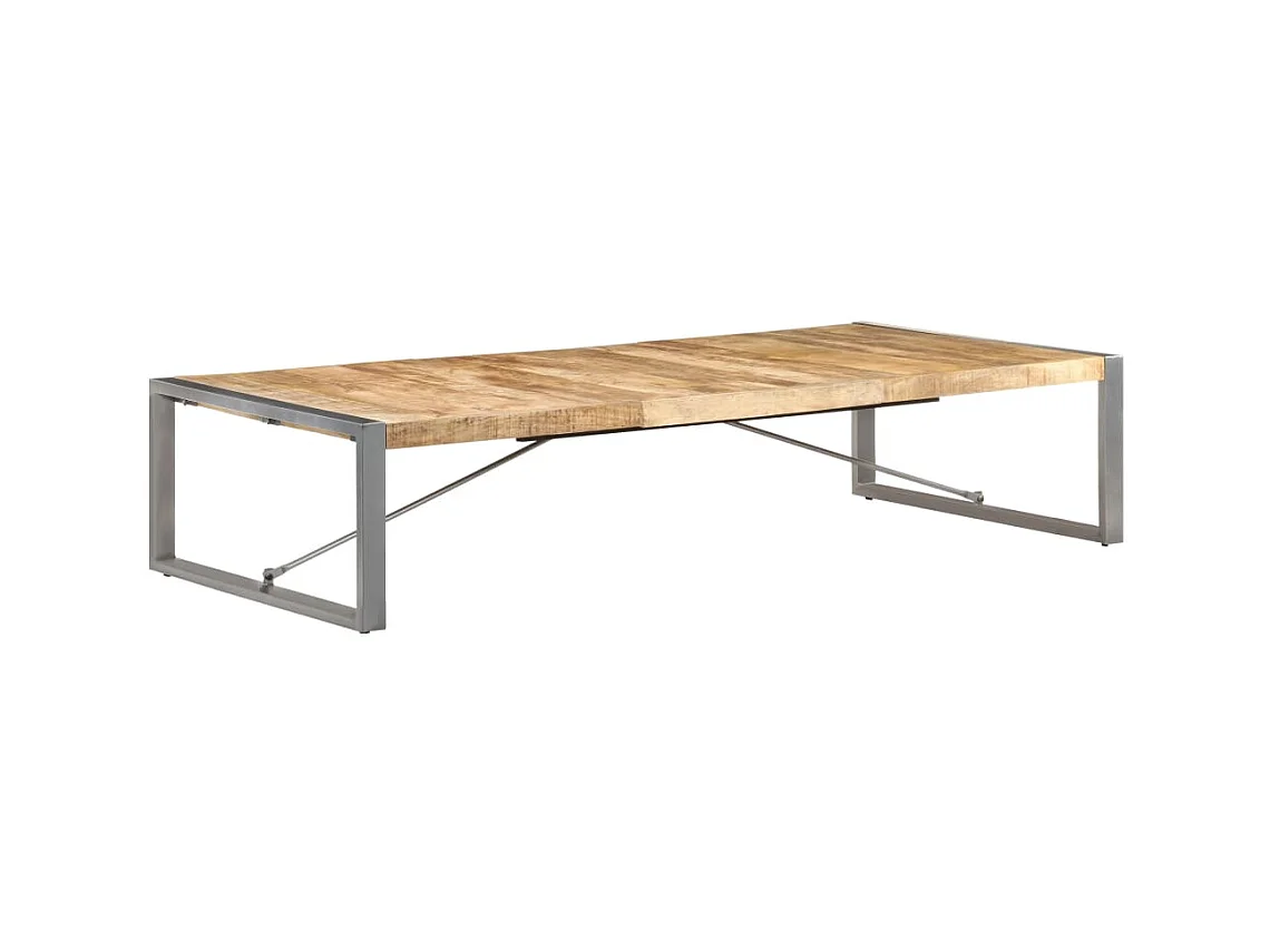 Table basse 180x90x40 cm Bois de manguier brut OFR76659 BonneVie Meuble