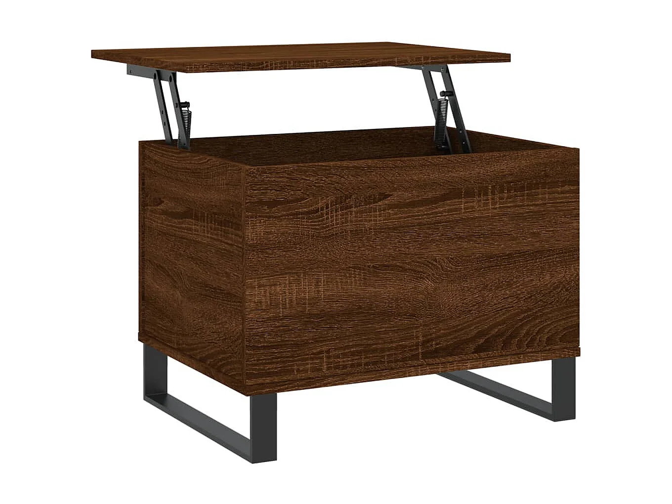 Mesa de centro madera contrachapada roble marrón 60x44,5x45 cm ES931700