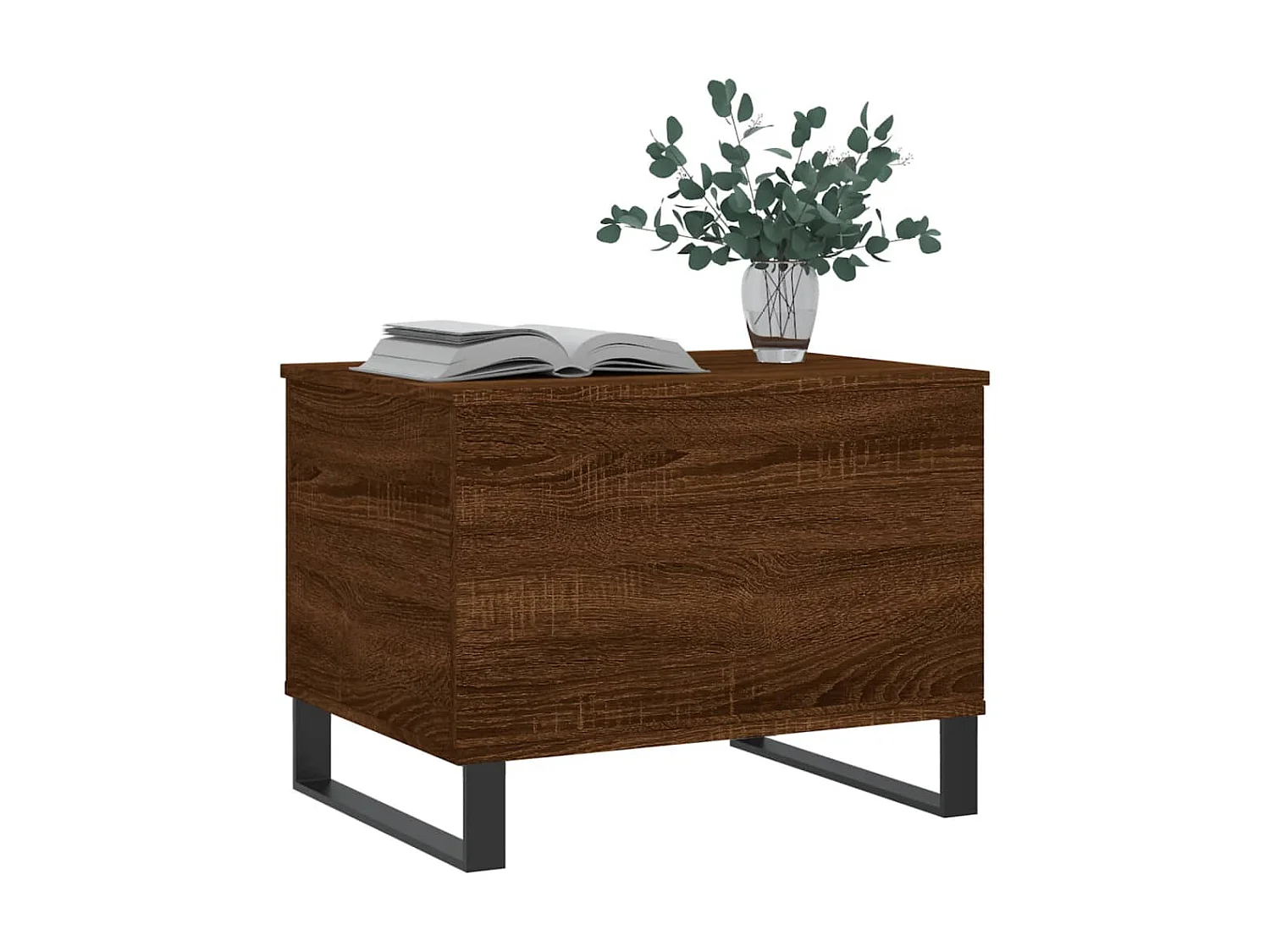 Table basse relevable Chêne marron 60x44,5x45 cm Bois d'ingénierie OFR92877 BonneVie Meuble