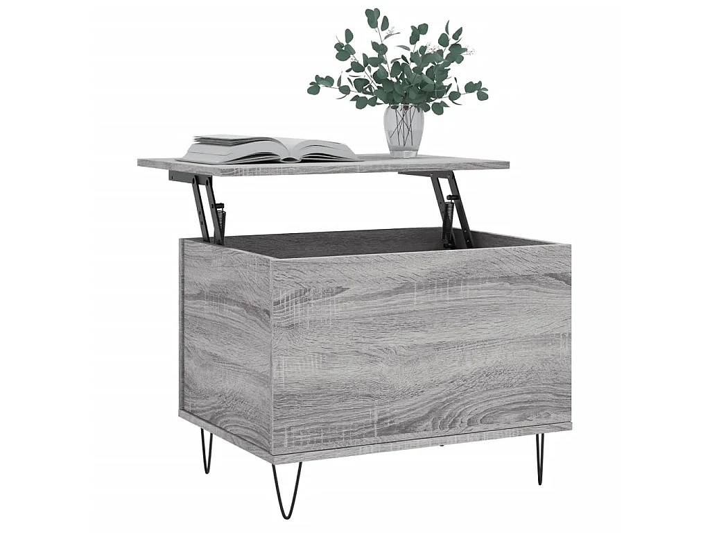 Mesa de centro madera contrachapada gris Sonoma 60x44,5x45 cm ES622578