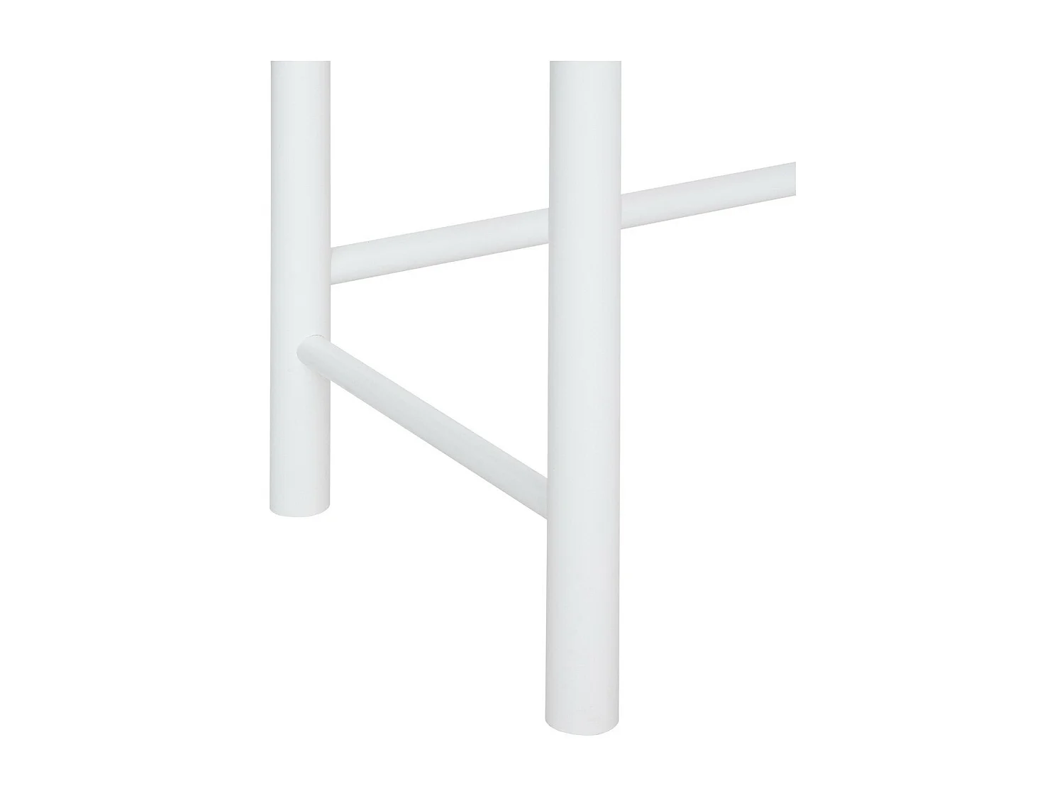 Meuble Console 2 niveaux en Bois Blanc et Cannage en Rotin H 80 cm