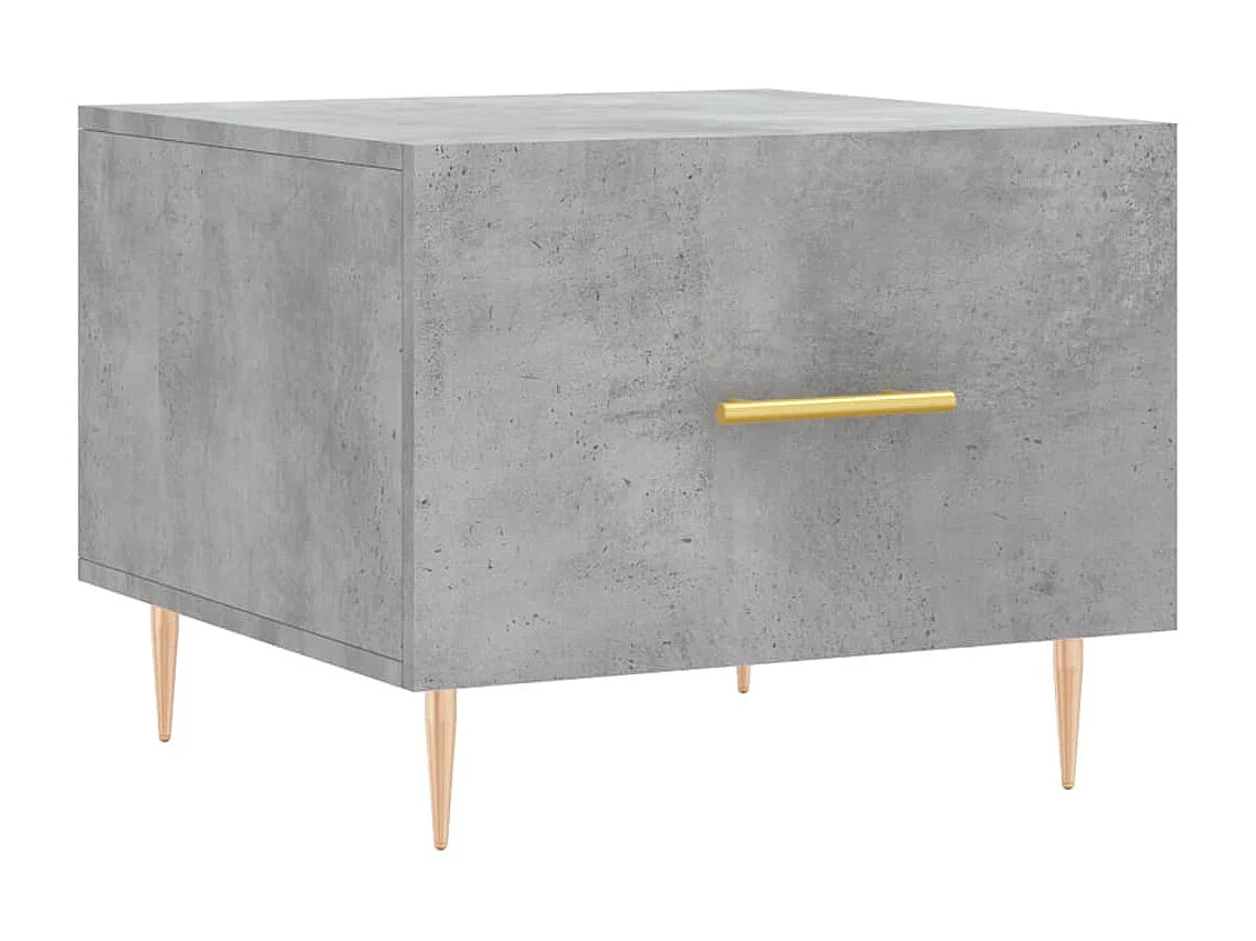 Table basse gris béton 50x50x40 cm bois d'ingénierie OFR75592 BonneVie Meuble