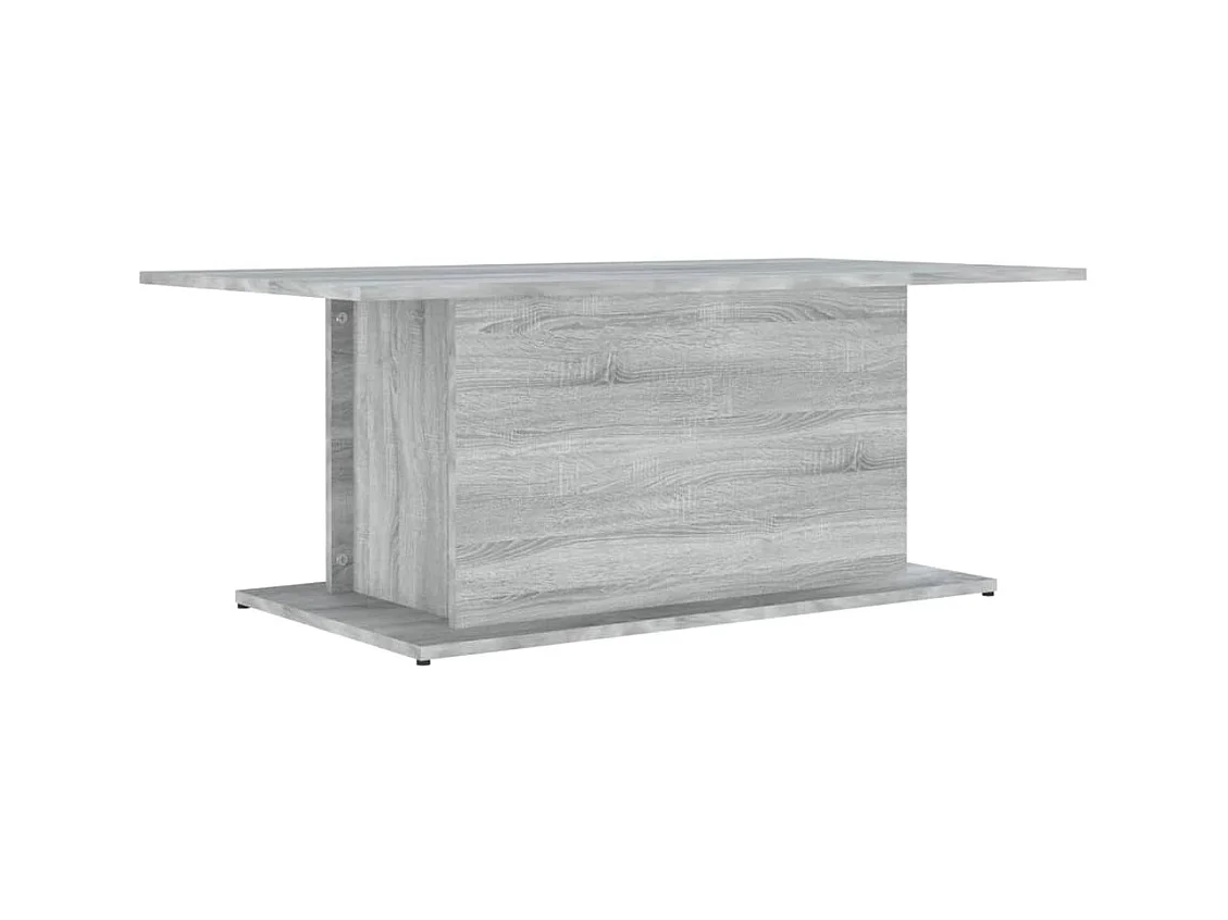 Table basse Sonoma gris 102x55,5x40 cm Aggloméré OFR93334 BonneVie Meuble