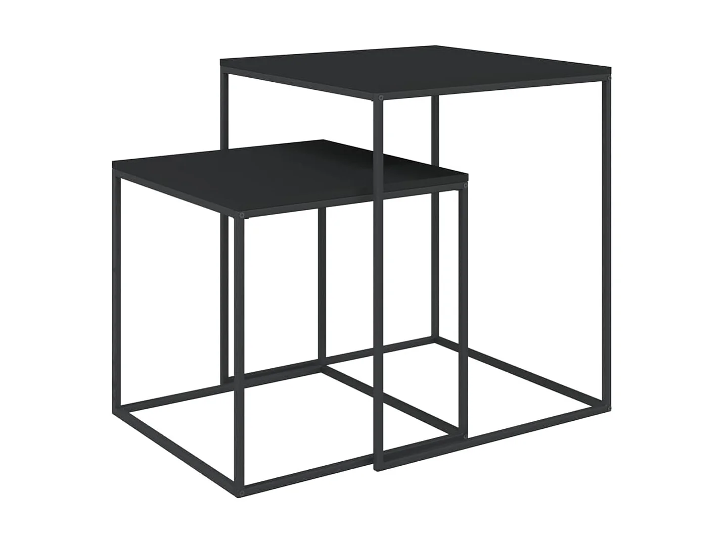 Ensemble de table basse 2 pcs Bois d'ingénierie et métal OFR92713 BonneVie Meuble