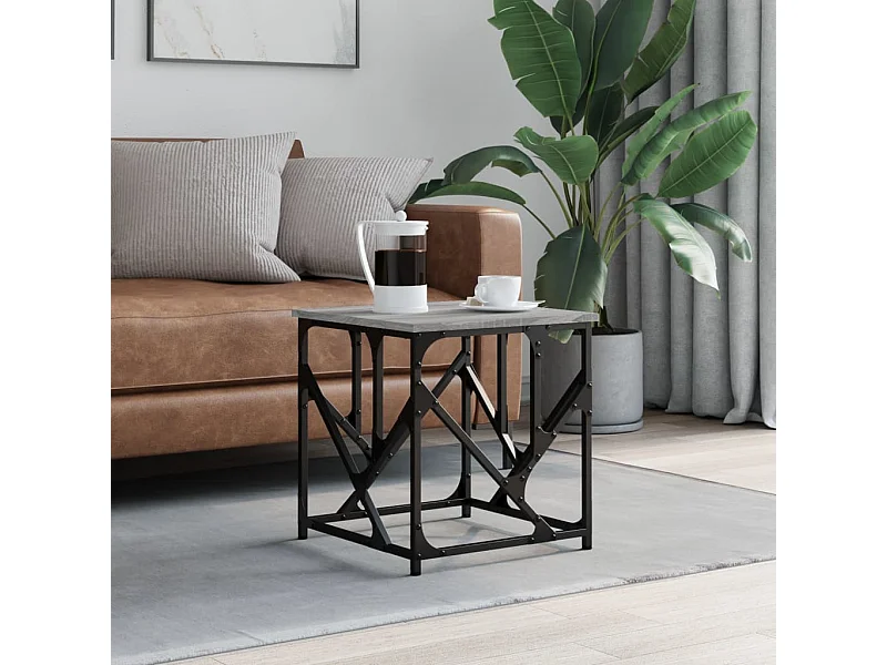 Mesa de centro madera de ingeniería gris Sonoma 45x45x47,5 cm ES78419