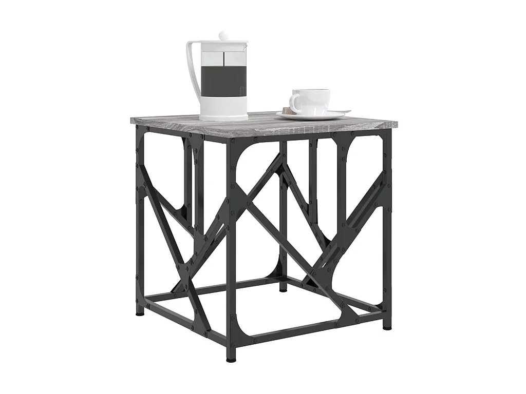 Salontafel 45x45x47,5 cm bewerkt hout grijs sonoma NL91189