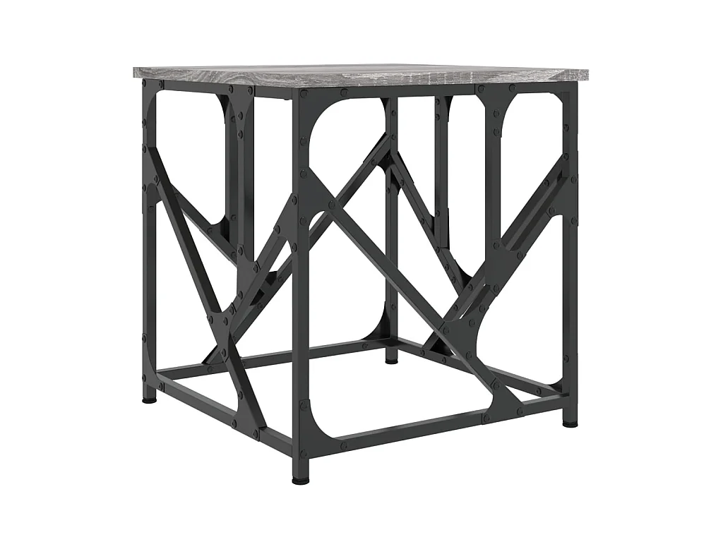 Table basse sonoma gris 45x45x47,5 cm bois d'ingénierie OFR98087 BonneVie Meuble