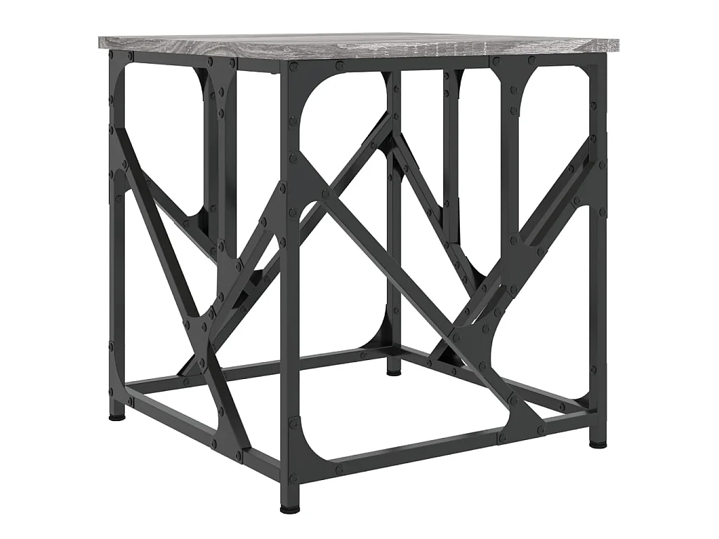 Table basse sonoma gris 45x45x47,5 cm bois d'ingénierie OFR98087 BonneVie Meuble