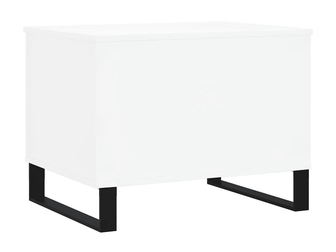Table basse relevable Blanc 60x44,5x45 cm Bois d'ingénierie OFR41911 BonneVie Meuble