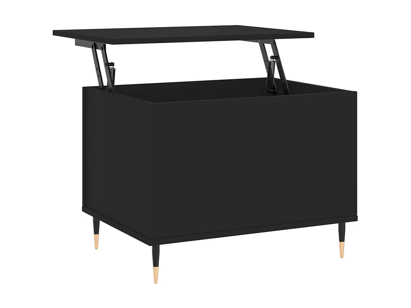 Mesa de centro madera contrachapada negro 60x44,5x45 cm ES217941
