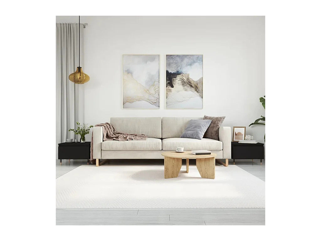 Tables basses 2 pcs noir 50x46x35 cm bois d'ingénierie OFR16360 BonneVie Meuble